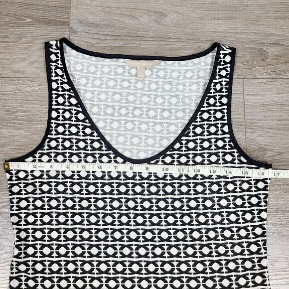 Banana Republic Black & White Geometric Print Tank Top Small - Picture 14 of 16